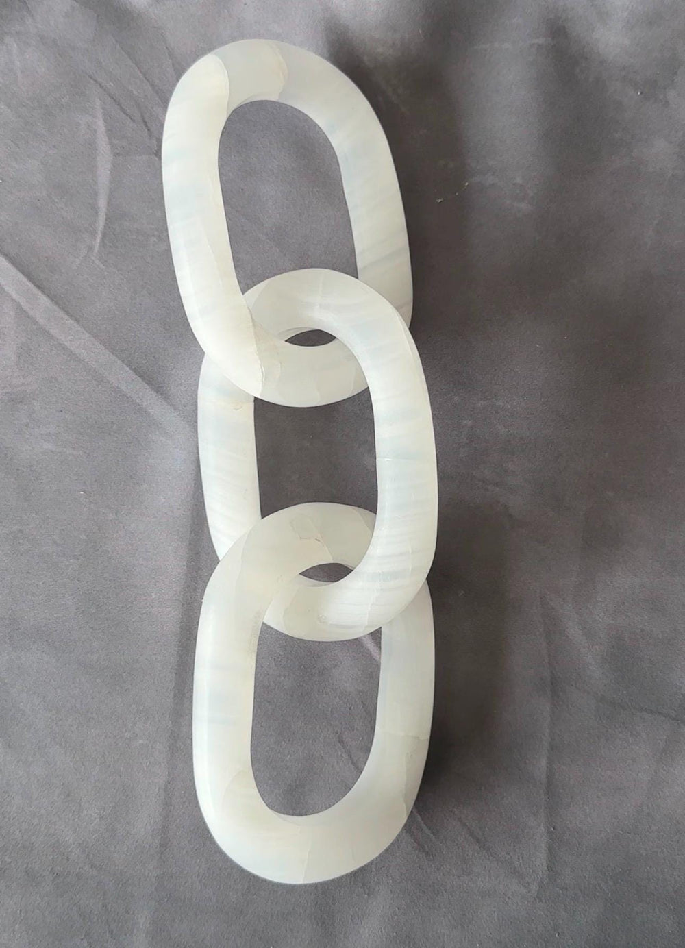Handmade Marble Chain Decor, Natural Stone Link Sculpture, Luxury Coffee Table Accent, Modern Shelf Decor, High End Home Styling
