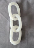 Handmade Marble Chain Decor, Natural Stone Link Sculpture, Luxury Coffee Table Accent, Modern Shelf Decor, High End Home Styling