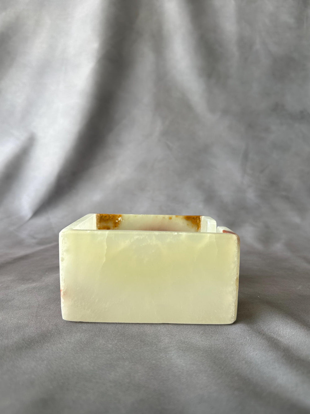 Green Onyx Coaster Set with Holder – 6 Square Luxury Natural Stone Drink Coasters