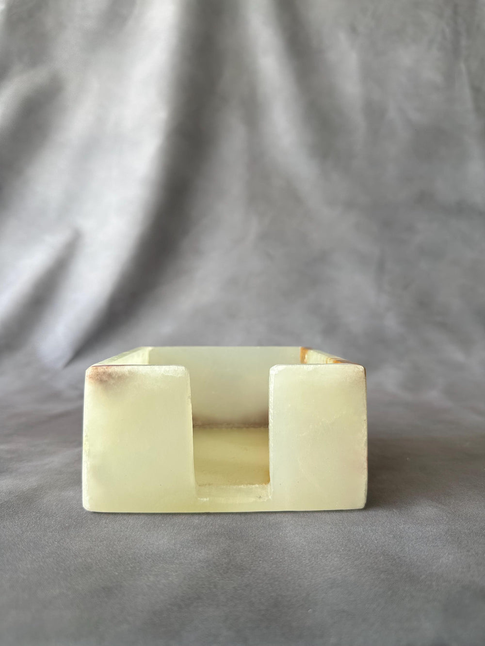 Green Onyx Coaster Set with Holder – 6 Square Luxury Natural Stone Drink Coasters