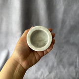 Set of 3 White Marble Natural Stone Salsa Set and Marble Tray - Handmade Serving Set Natural Stone