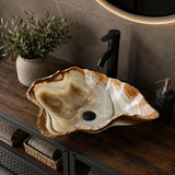 Green Onyx Bathroom Vessel Sink | Live Edge Luxury Sink | One-of-a-Kind Hand Carved Onyx Bowl Sink – Natural Stone Bathroom Basin