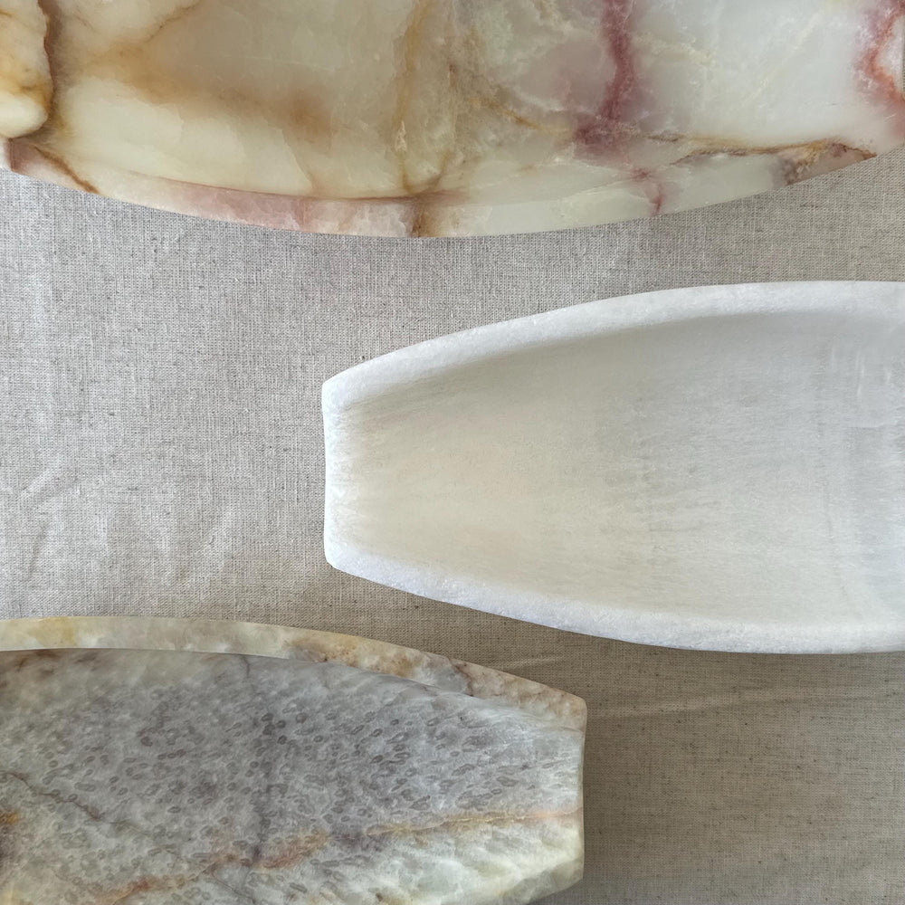 Natural Onyx Canopy Bowl – Luxury Stone Centerpiece, Minimalist Coffee Table Decor, Modern Organic Home Accent