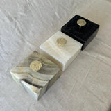 Luxury Marble & Onyx Jewelry Box with Gold Knob – Natural Stone Trinket Box, Elegant Vanity Storage, High-End Keepsake Gift