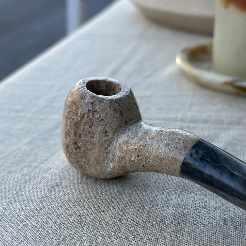 Tobacco Pipe Travertine & Marble | Luxury Natural Stone Pipe