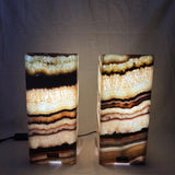 Onyx Table Lamps Pair | Luxury Bedside Table Lamp | High End Bedside Decor | Modern Elegant Home Lighting