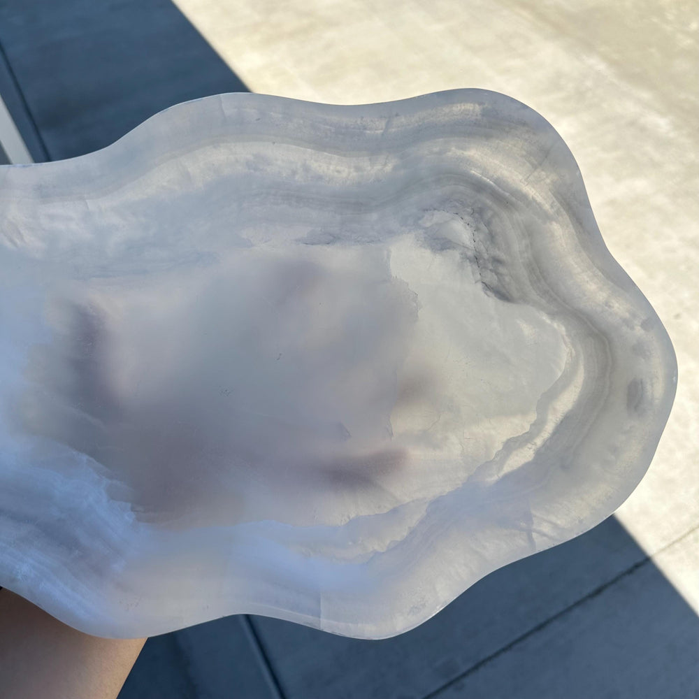 Translucent Onyx Stone Bowl | Decorative Handmade Catchall Bowl for Keys, Jewelry, Coins | Natural Stone Home Decor | Home Decor