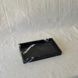Natural Black Marble Organizer Tray for Keys, Jewelry, and Accessories