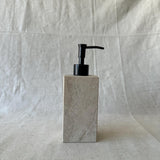 Beige Travertine Bathroom Set – 6 Piece Handmade Luxury Bath Accessories, Soap Dispenser, Tray, Toothbrush Holder, Tissue Box, Garbage Can