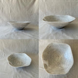 Luxury Marble or Travertine Bowl – Irregular Natural Stone Centerpiece | Handmade Matte Decorative Bowl