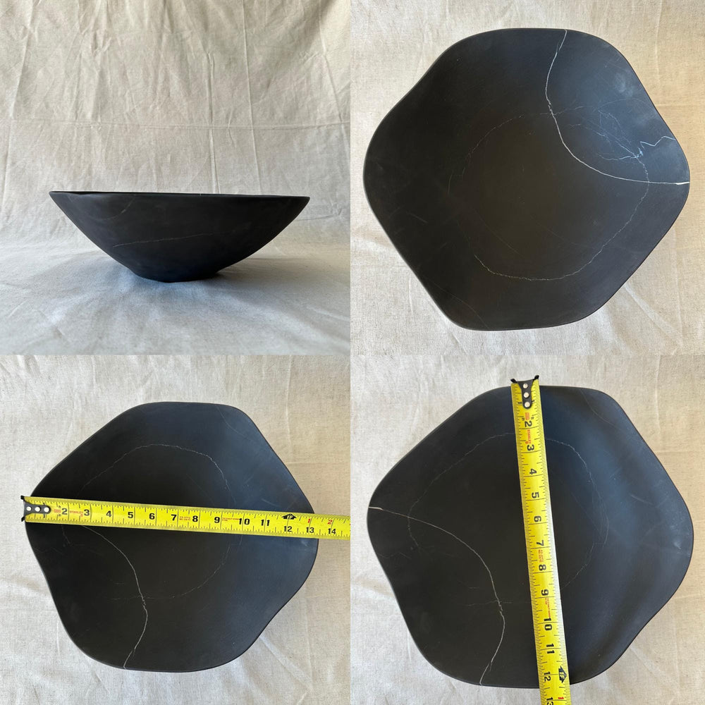 Luxury Marble or Travertine Bowl – Irregular Natural Stone Centerpiece | Handmade Matte Decorative Bowl