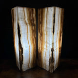 Handmade Pair of Onyx Table Lamps | Luxury Bedside Table Lamp | High End Bedside Decor | Modern Elegant Home Lighting | Earthy Decor