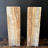 Handmade Pair of Onyx Table Lamps | Luxury Bedside Table Lamp | High End Bedside Decor | Modern Elegant Home Lighting | Earthy Decor
