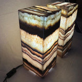 Onyx Table Lamps Pair | Luxury Bedside Table Lamp | High End Bedside Decor | Modern Elegant Home Lighting