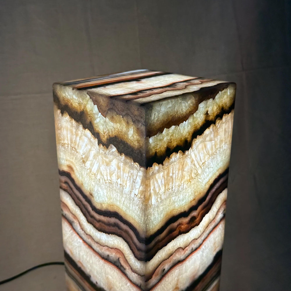 Onyx Table Lamp | Luxury Bedside Table Lamp | High End Housewarming Gift | Healing Crystal Decor