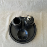 Black Marble Bathroom Set – 4 Piece Handmade Luxury Bath Accessories, Soap Dispenser, Tray, Toothbrush Holder, Soap Dish/Jewelry Dish