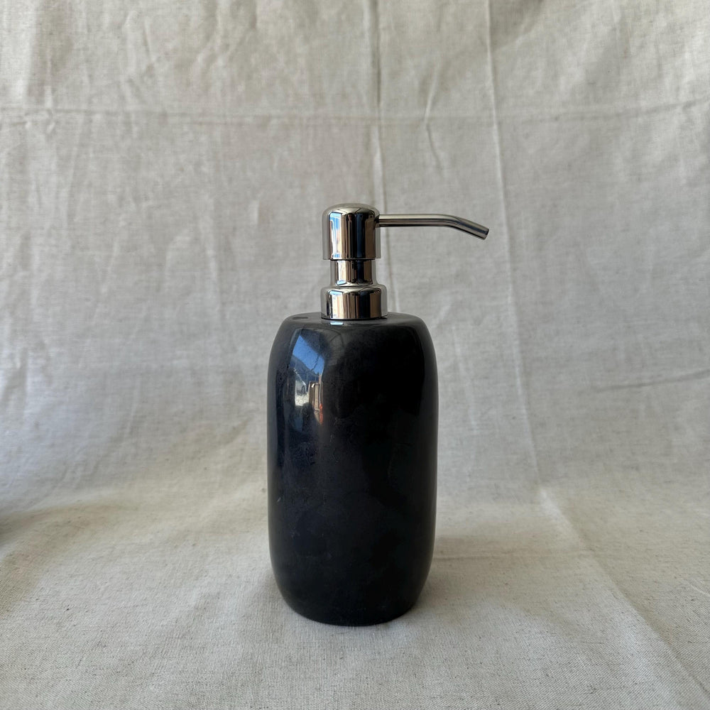 Black Marble Bathroom Set – 4 Piece Handmade Luxury Bath Accessories, Soap Dispenser, Tray, Toothbrush Holder, Soap Dish/Jewelry Dish