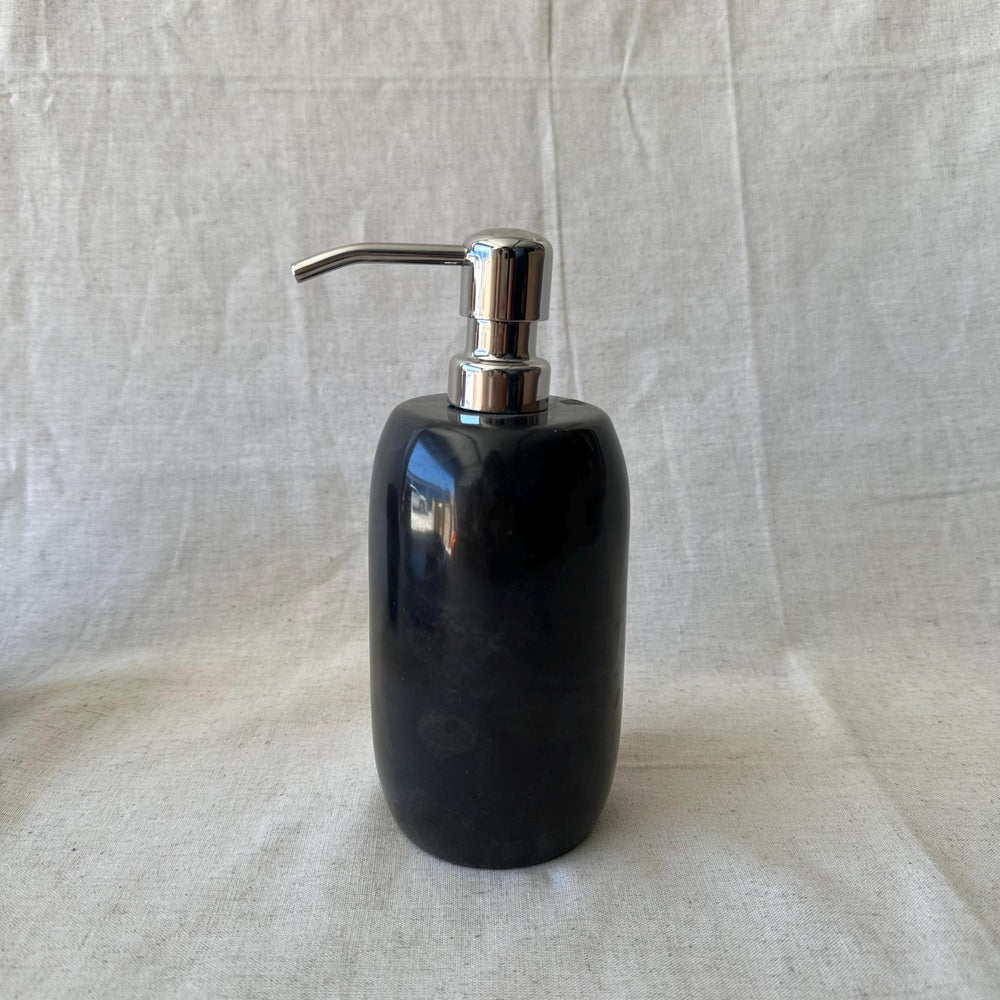 Black Marble Bathroom Set – 4 Piece Handmade Luxury Bath Accessories, Soap Dispenser, Tray, Toothbrush Holder, Soap Dish/Jewelry Dish