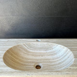 Travertine Stone Vanity Top | Natural Rock Bathroom Sink | Handmade Modern Vanity Basin | One of a Kind Stone Sink | Wabi Sabi