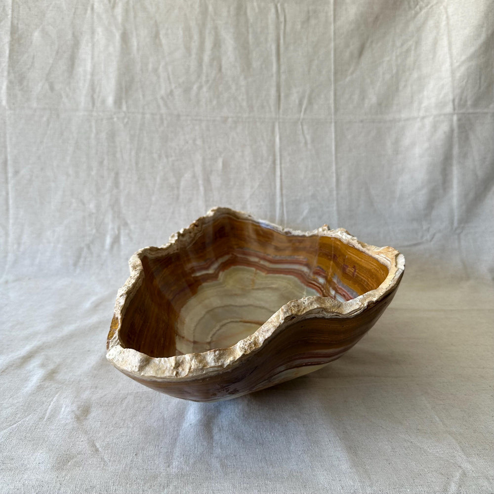 Handmade Live Edge Green Onyx Bowl – Luxury Natural Stone Catchall, Decorative Centerpiece | Key Holder, Jewelry Holder, Accent Piece