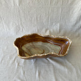 Handmade Live Edge Green Onyx Bowl – Luxury Natural Stone Catchall, Decorative Centerpiece | Key Holder, Jewelry Holder, Accent Piece