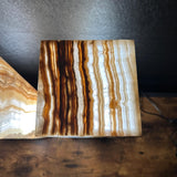Handmade Pair of Onyx Table Lamps | Luxury Bedside Table Lamp | High End Bedside Decor | Modern Elegant Home Lighting | Earthy Decor