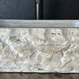 Rustic Rectangular Travertine Sink | Wabi Sabi | Handmade