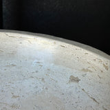 Round Handcrafted Travertine Vessel Sink – Natural Stone Bathroom Basin, Luxury Rustic Modern Vanity Sink