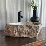 Rustic Chocolate Onyx Stone Sink | Handmade & Natural | Luxury