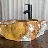 Rustic Green Onyx Stone Sink | Handmade & Natural | Luxury
