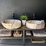 Rustic Onyx Sink Pair
