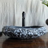 Rustic Gray Marble Stone Sink | Handmade & Natural | Luxury