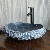Rustic Gray Marble Stone Sink | Handmade & Natural | Luxury