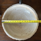 Round Handcrafted Travertine Vessel Sink – Natural Stone Bathroom Basin, Luxury Rustic Modern Vanity Sink