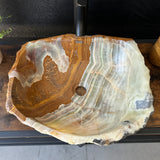 Large Rustic Green Onyx Sink