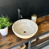 Round Travertine Sink