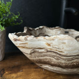 Beige Onyx Vessel Sink – One-of-a-Kind, Hand-Carved