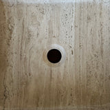 Rustic Rectangular Travertine Sink | Wabi Sabi | Handmade