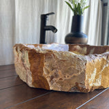 Rustic Green Onyx Stone Sink | Handmade & Natural | Luxury