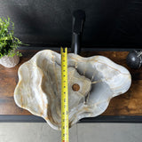 Large Beige Onyx Vessel Sink – One-of-a-Kind, Hand-Carved