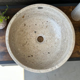 Round Travertine Sink