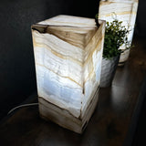 White Onyx Lamp Pair