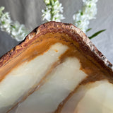 Cuenco de Ónix Verde Hecho a Mano – Recibidor de Piedra Natural de Lujo, Centro de Mesa Decorativo Escultórico | Portallaves, Portajoyas, Pieza de Acento