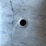 Lavabo Vessel de Mármol Blanco – Lavabo de Baño de Piedra Natural Cuadrado Hecho a Mano, Palangana de Tocador Moderna de Lujo