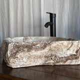 Rustic Chocolate Onyx Stone Sink | Handmade & Natural | Luxury