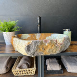 Large Rustic Green Onyx Sink
