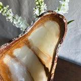 Cuenco de Ónix Verde Hecho a Mano – Recibidor de Piedra Natural de Lujo, Centro de Mesa Decorativo Escultórico | Portallaves, Portajoyas, Pieza de Acento