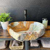 Large Rustic Green Onyx Sink