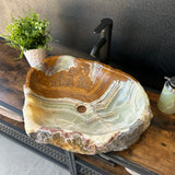 Large Rustic Green Onyx Sink