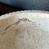 Travertine Vessel Sink | Handmade Round Fluted Natural Stone Bathroom Sink